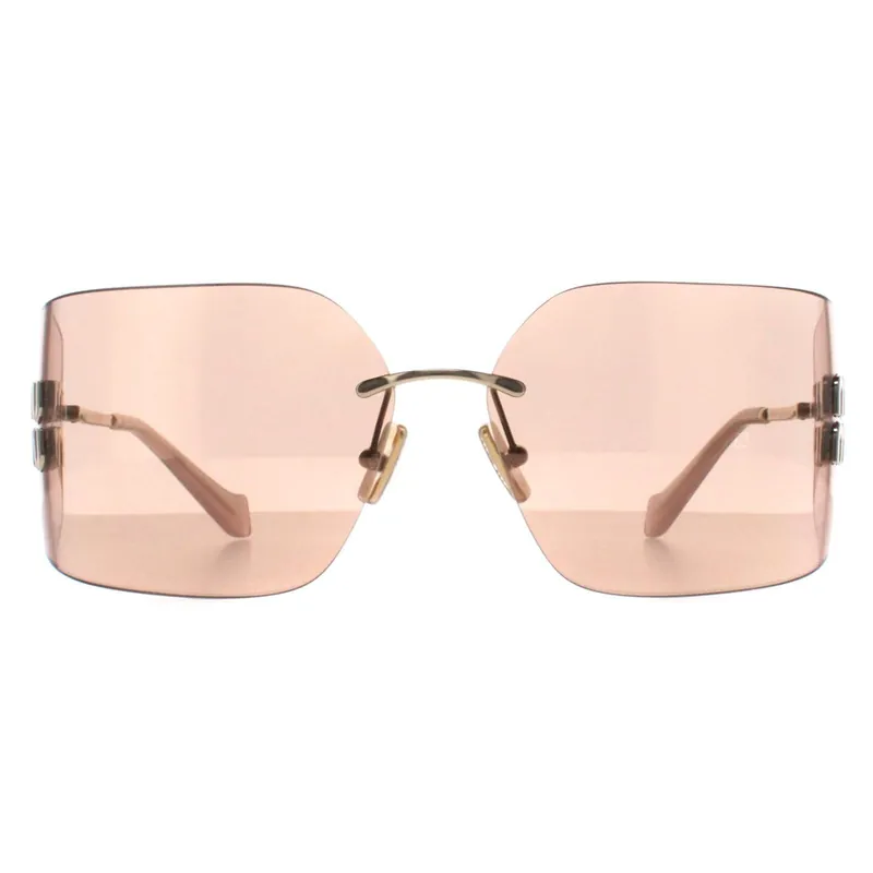 Rimless Pale Gold Pink Mirror MU54YS - Miu Miu
