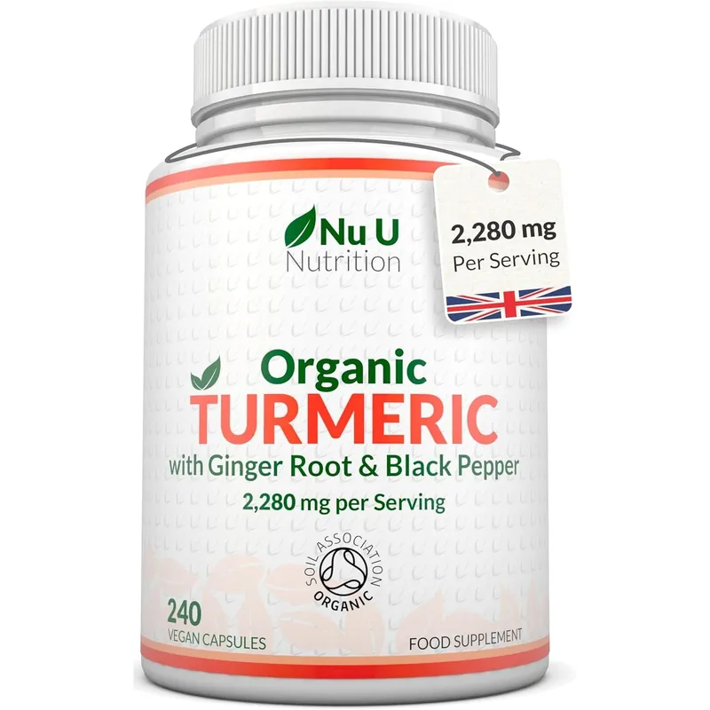 Turmeric Ginger & Black Pepper 2280mg | 240 Vegan Capsules - Nu U Nutrition