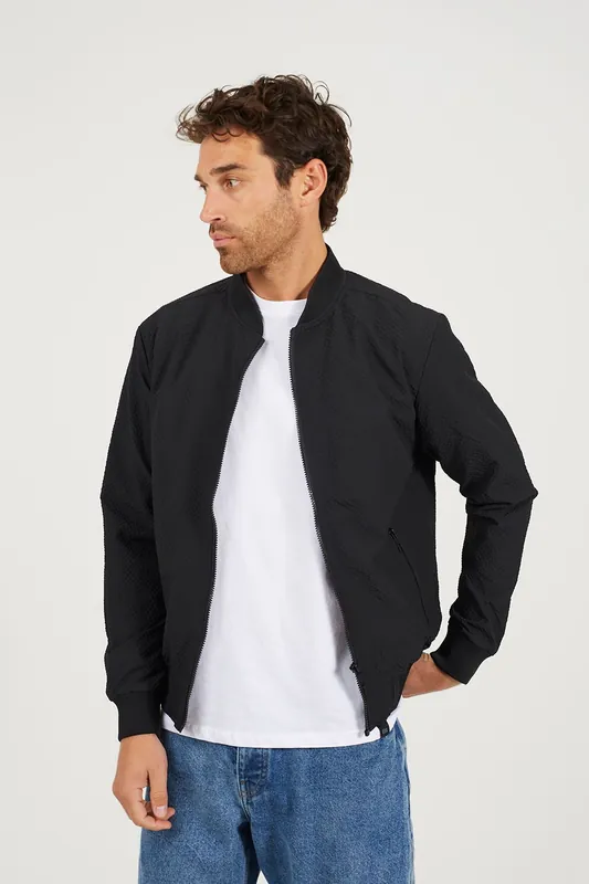 Seersucker Bomber Jacket - Brave Soul