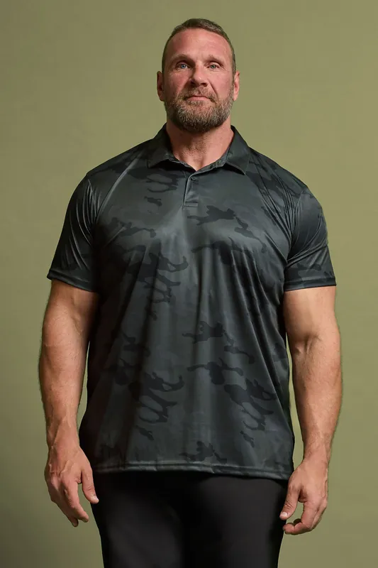 Camo Print Polo Shirt - BadRhino
