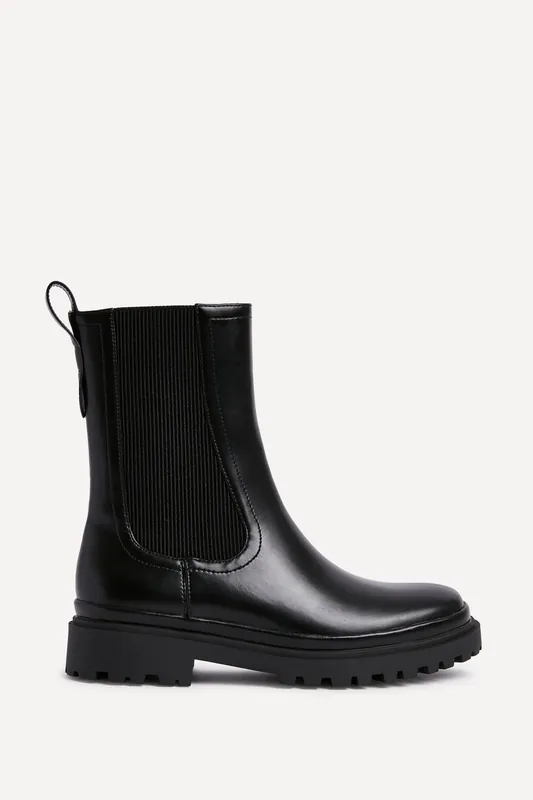 Command Black Chunky Chelsea Boots - Linzi