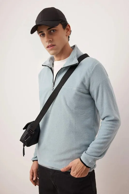 Men’s Half Zip Fleece Sweatshirt - WOVCOR
