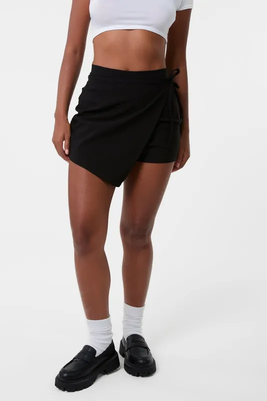 Black Wrap Over Skort - Pink Vanilla