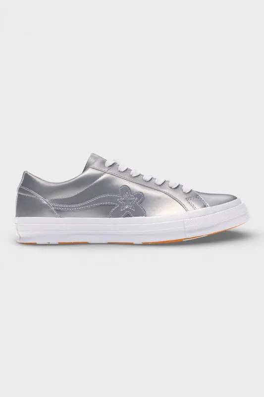 Golf Le Fleur One Star Ox 3M Silver Trainer - Converse