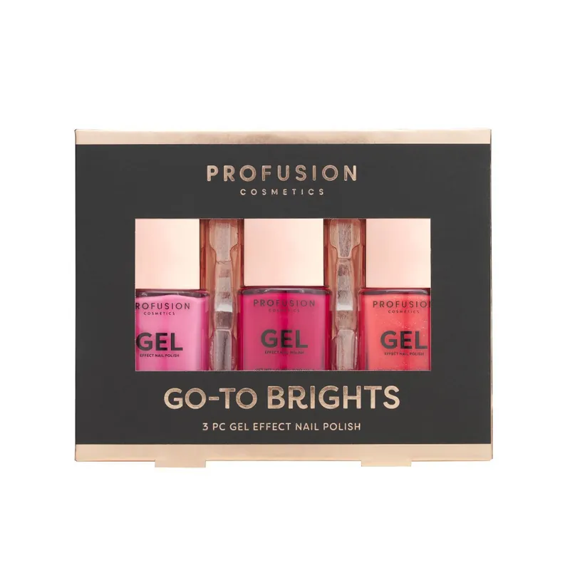 Go-To Brights - 3 PC Gel Effect Nail Polish Set