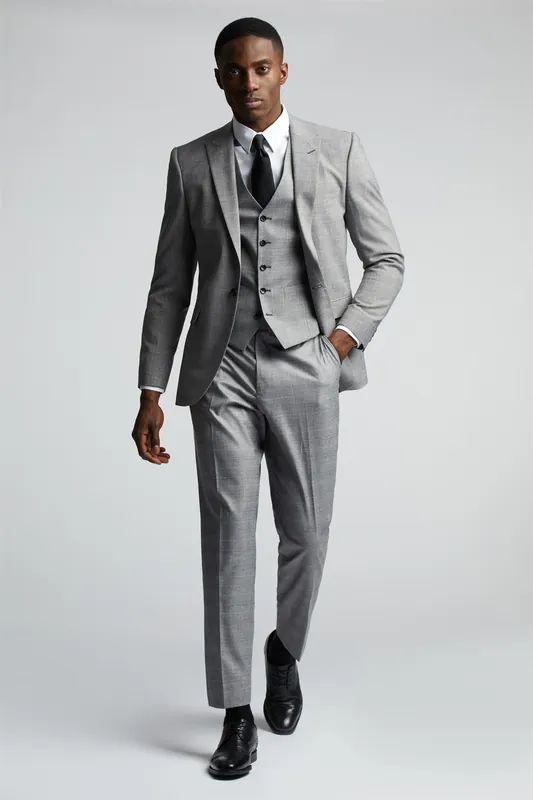 Grey Subtle Check Jacket - Antique Rogue
