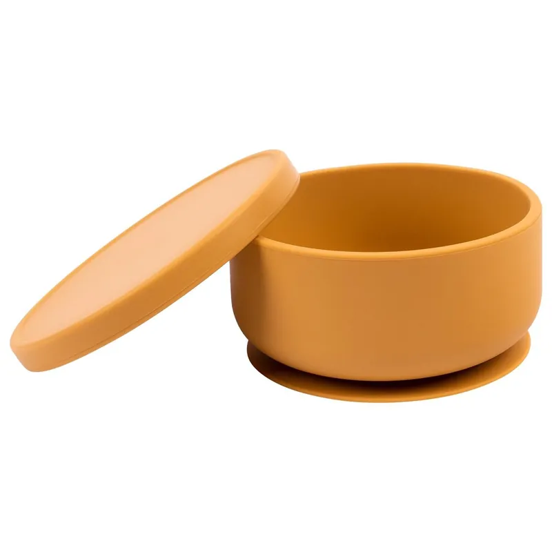 Silicone Suction Bowl with Lid - Non-Slip Toddler Weaning Feeding Bowl
