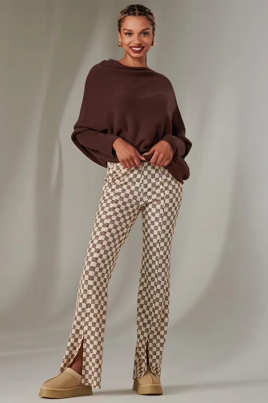 Split Hem Flared Trousers - Jolie Moi