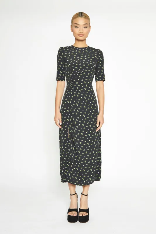 Round Neck Midi Dress - Shnoo