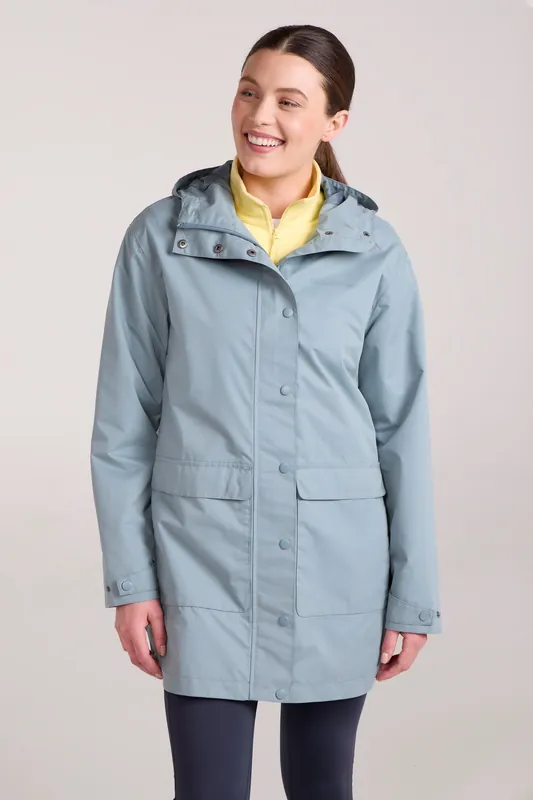 Riviera' Lightweight Waterproof Warm Hooded Outdoor Full Zip Jacket - Mountain Warehouse