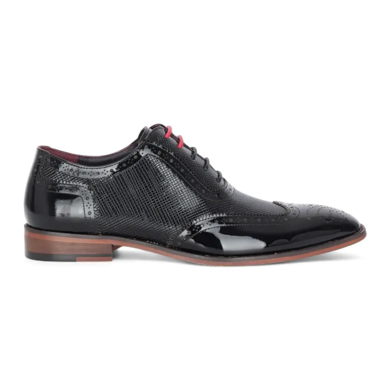 Justin Reess Patent Leather Brogue Shoes - Flynn