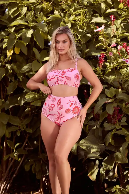 Shell Print Super High Waist Bikini Brief - Yours