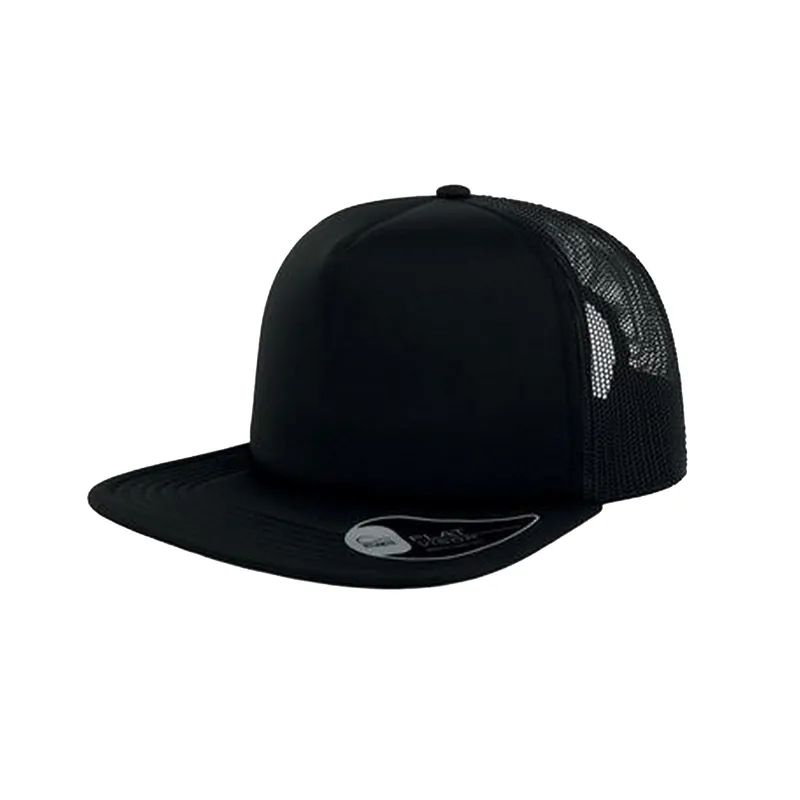 Snap 90s Flat Visor 5 Panel Trucker Cap - Atlantis