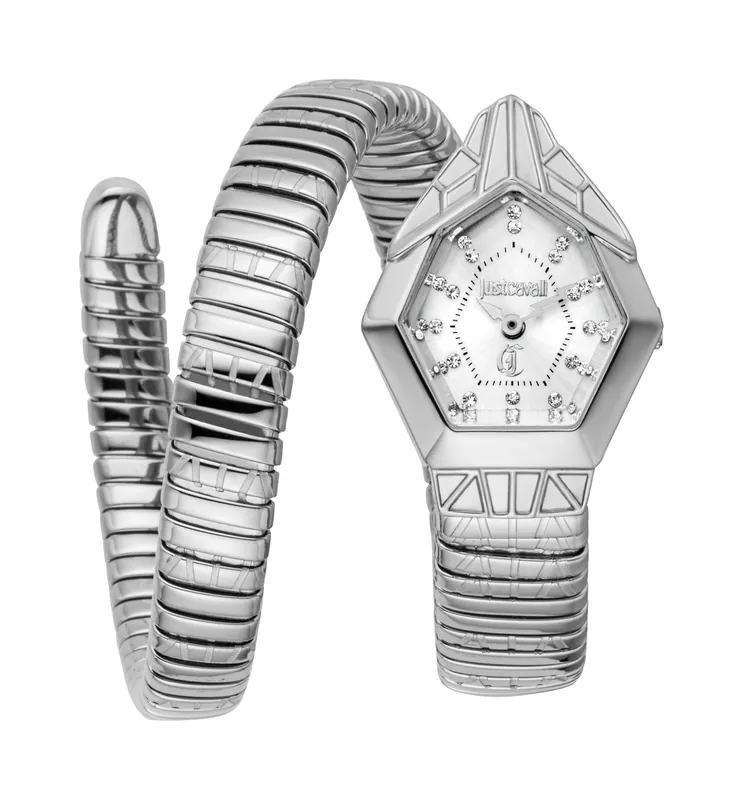 Signature Snake Gemma Ladies Fashion Watch – Silver JC1L358M0015 - Just Cavalli