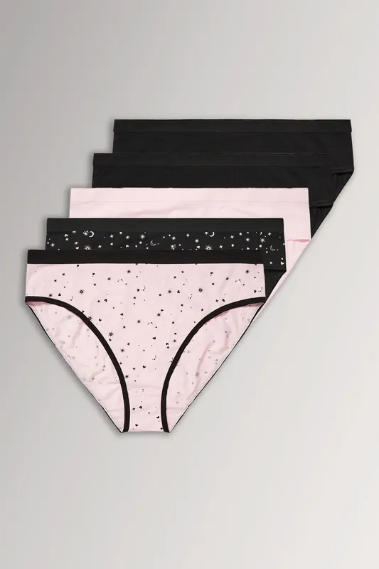 5 Pack High Leg Knickers - Yours