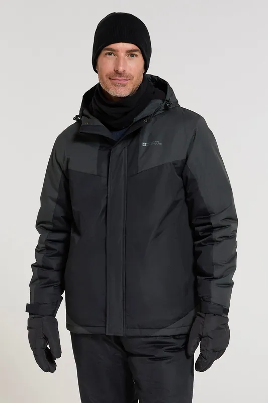 Dusk' Water Resistant Adjustable Hood Fleece Lined Ski Jacket - Mountain Warehouse