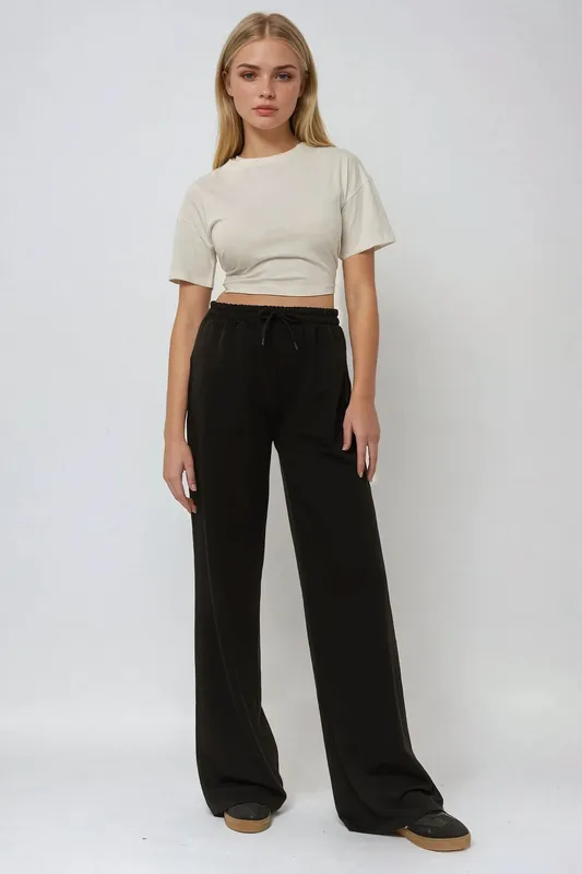 Wide Leg Elastic Sweatpants - Hiccup