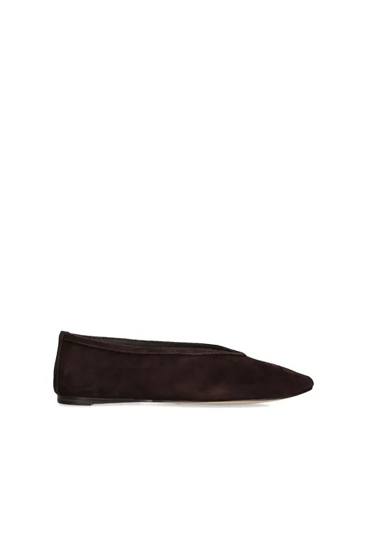 Leni Dark Brown' Leather Flats - STEVE MADDEN