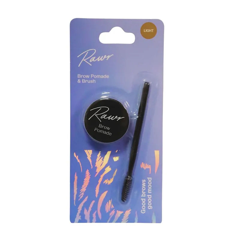 Pomade & Brush Light Brown - Rawr Beauty
