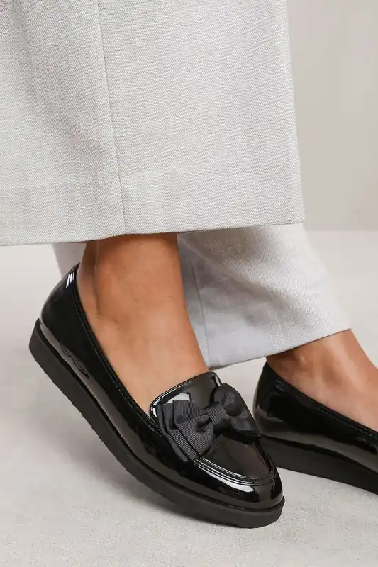 Fionna' Slip On Loafer Slider With Bow Detail - Where's That From