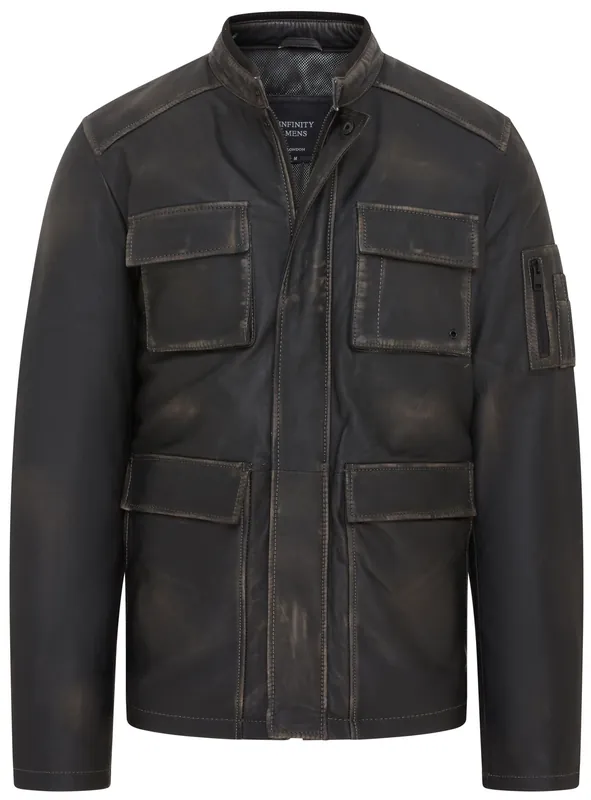 Vintage Leather Safari Jacket - Fagernes