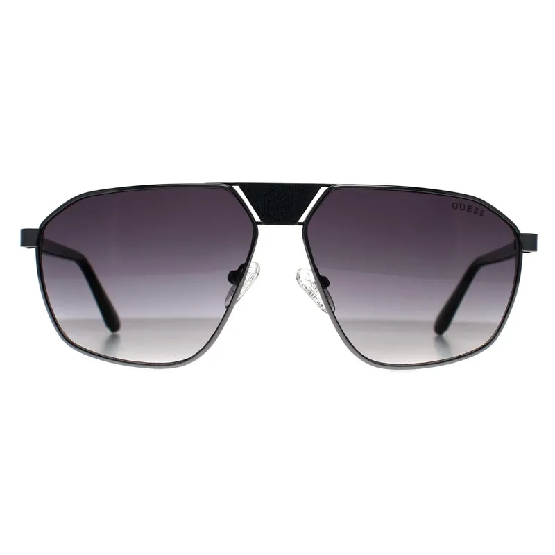 Aviator Shiny Gunmetal Gradient Smoke GU00086 - Guess