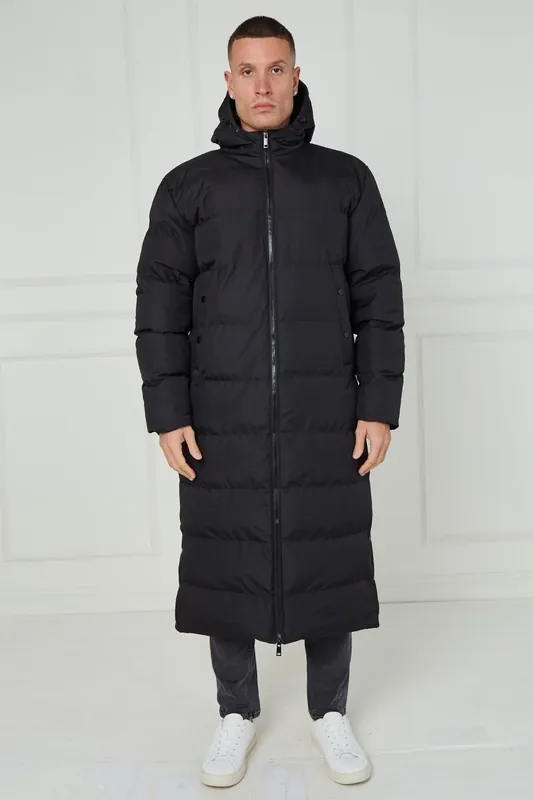 Longline Heavy Puffer Coat – Black - ELAINA FASHION