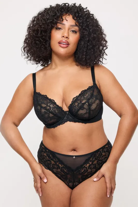 Sexy Lace Fuller Bust Non Padded Plunge Bra - Ann Summers