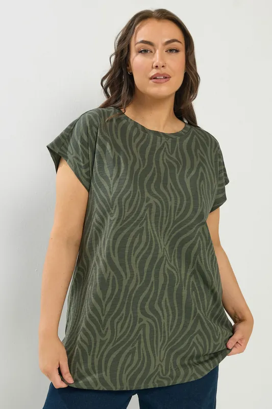 Zebra Grown-On Sleeve T-Shirt