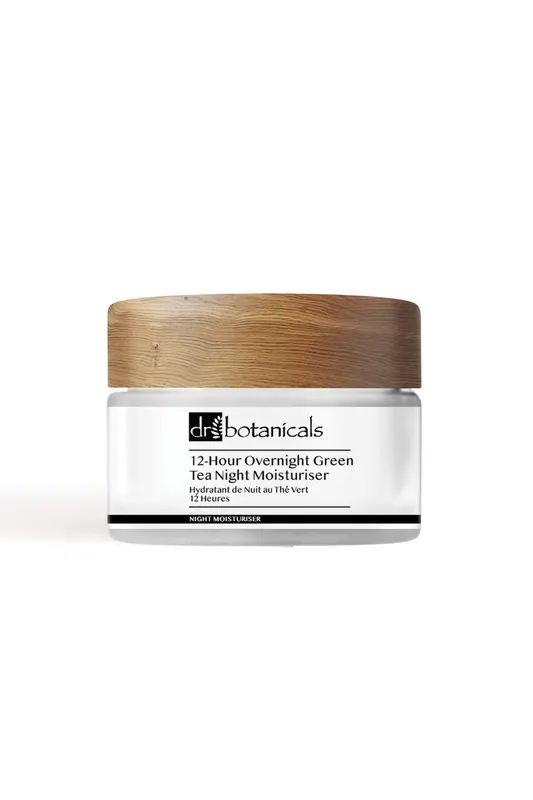12-Hour Overnight Anti-Ageing Green Tea Night Moisturiser 50ml for Fine Lines and Firmness
