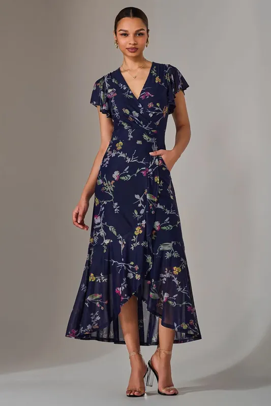 Mesh Frill Hem Maxi Dress - Jolie Moi