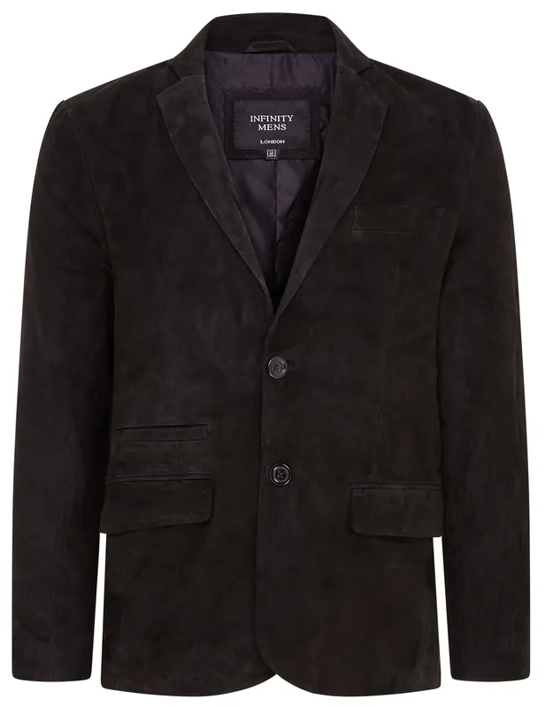 Slim Goat Suede Italian Blazer Jacket-Somero