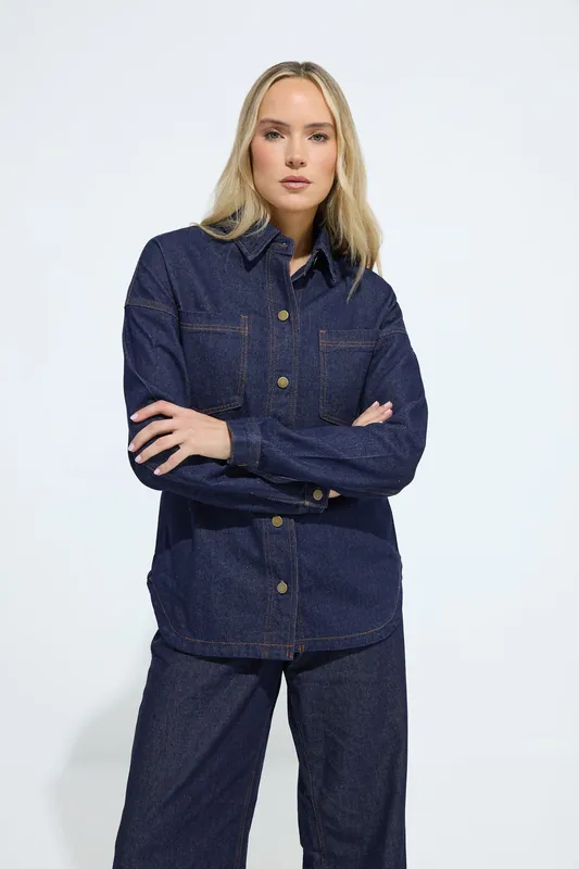 Tall Denim Shacket - Long Tall Sally