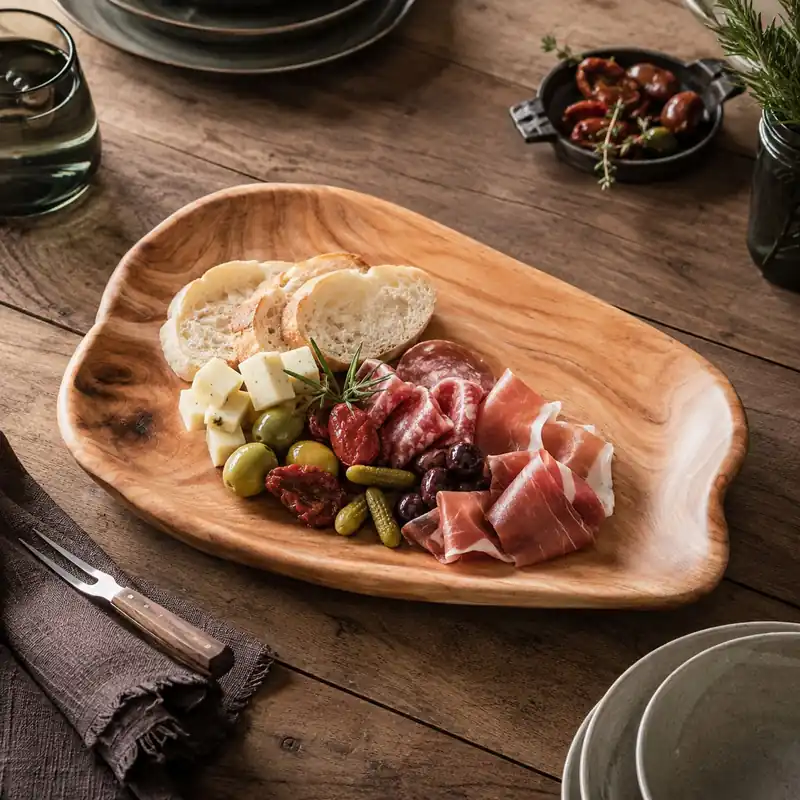 Natural Cedarwood Kora Cedar Wood Serving Dish - Orsina
