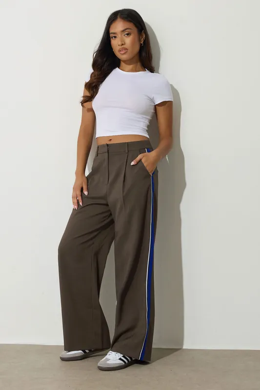 Petite Striped Formal Trousers - PixieGirl