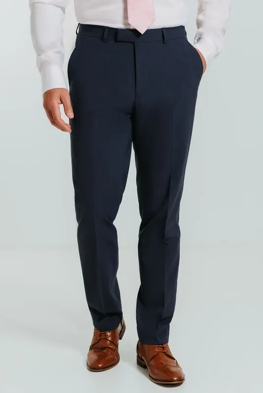 Mid Blue Suit Trousers - Dobell