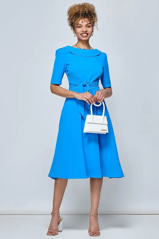 Gemma Belted Midi Dress - Jolie Moi