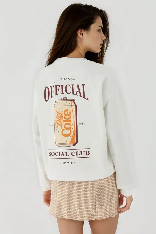 Printed Crew Neck Sweatshirt - Hiccup