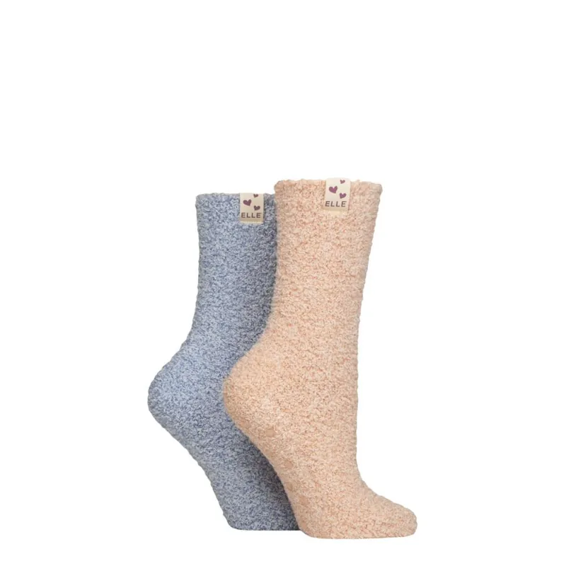 2 Pair Cosy Bed & Slipper Socks - ELLE