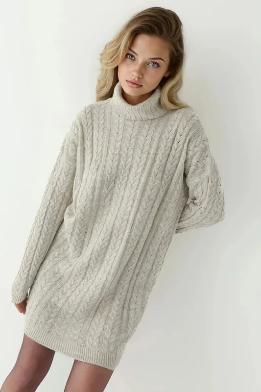 Cable Knit Jumper Dress - Hiccup