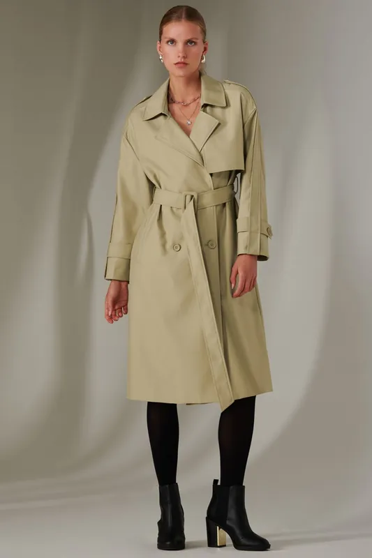 Double Breasted Trench Coat - Jolie Moi