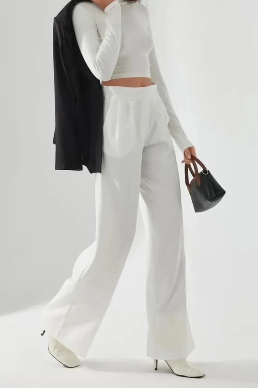 High Waist Wide Leg Palazzo Pants - Hiccup