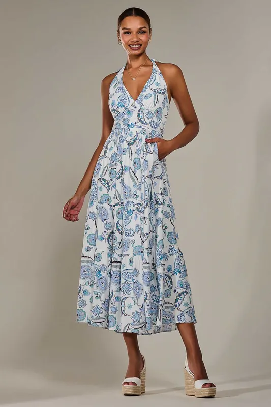 Halter Neck Maxi Dress - Jolie Moi