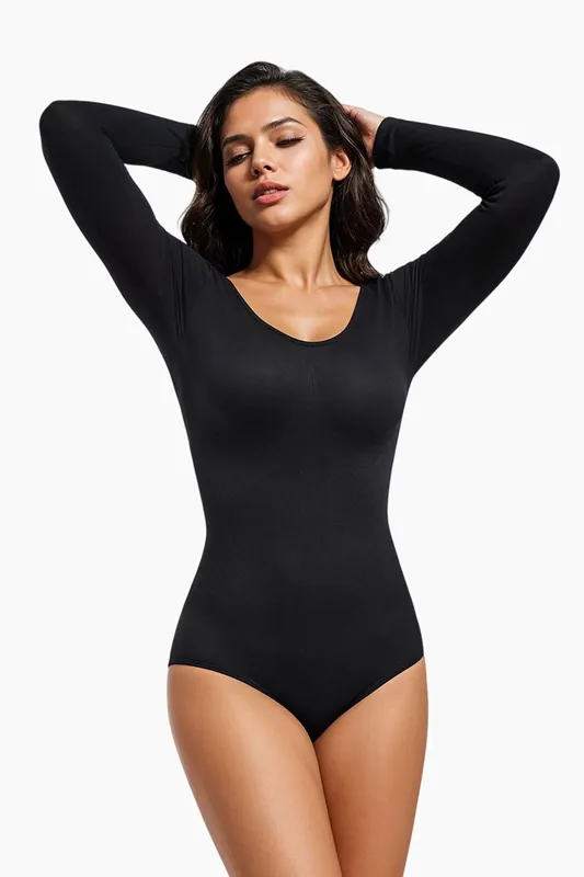 Light Tummy Control Seamless Bodysuit Top - MODISHION
