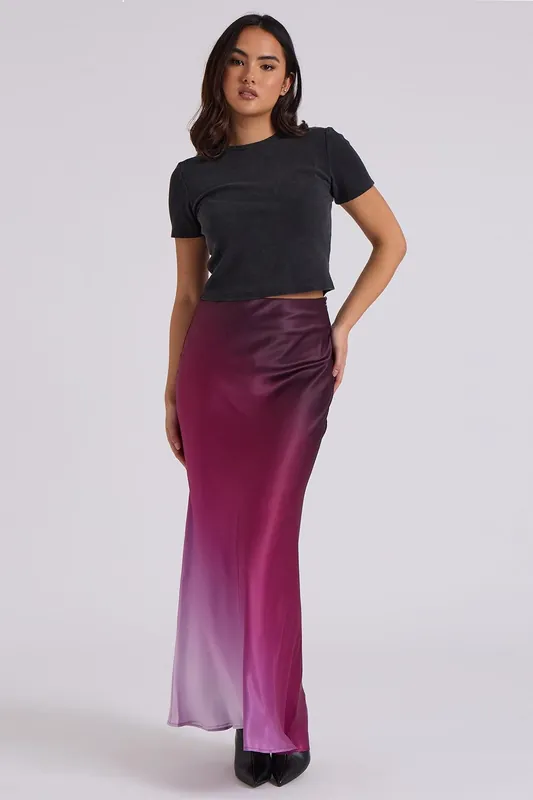 Urban Bliss ombre bias cut maxi skirt