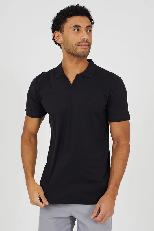 Cotton Open Collar Polo Shirt - Brave Soul