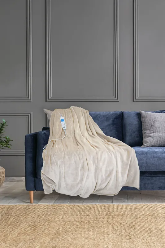 Electric Heated Throw Over Sherpa Blanket – Reversible - Neo