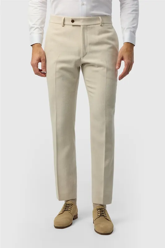 Flat Fronted Slim Fit Suit Trousers - Antique Rogue