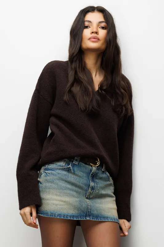 V-Neck Long Sleeve Sweater