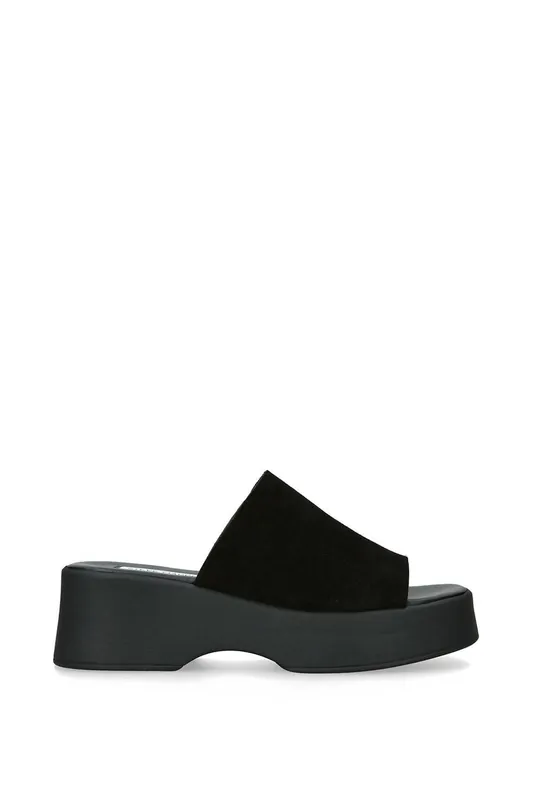 Slinky Black' Suede Sandals - STEVE MADDEN